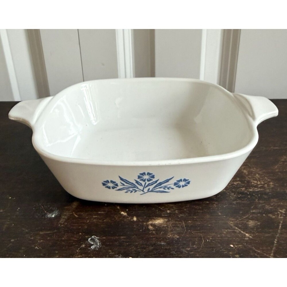Rare Blue Stamp Petite Pan P-41 Corning Ware Blue Cornflower Casserole Vtg USA
